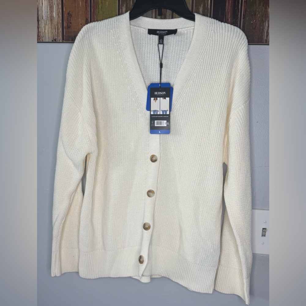 Hudson Los Angeles cotton button down cardigan nwt 100%cotton